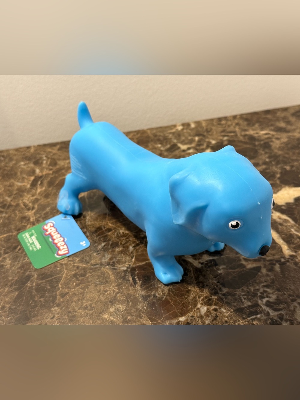 Sunny Days Squeeezy Blue Weiner Dog Squishy Toy